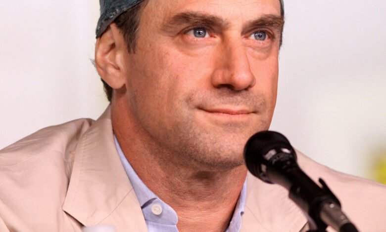 Christopher Meloni speaking at a panel event